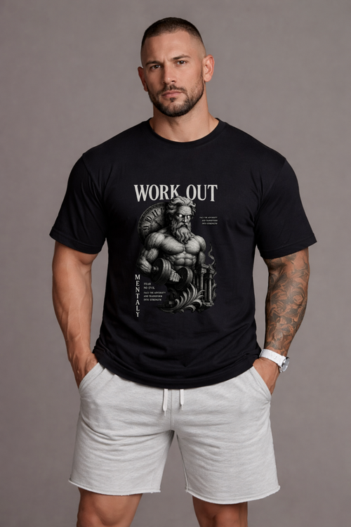A new workout Black Gym T-Shirt